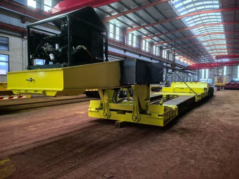 What are the advantages of a low bed trailer?